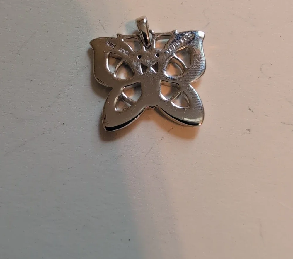 Sterling Silver Butterfly Pendant Charm